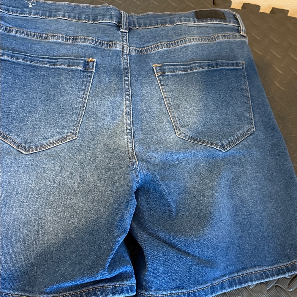 Nicole Miller Distressed Blue Denim Jeans - Picture 5 of 5